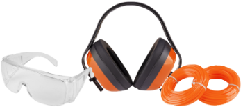 Brush Cutter Kit 1 / Goggles, Hearing Protection, 2 Rolls Nylon Line