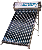 Pressurized Solar Panel System with Heat Pipe Tubes INOX D
