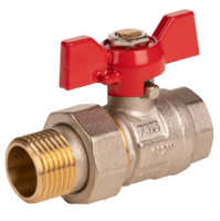 Ball Valve - Butterfly Handle with Union F-M 2077 / D[inch]: 1/2