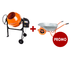 Concrete Mixer EvoTools® + Wheelbarrow PROMO 1+1