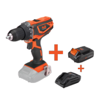 Cordless drill driver kit with 2 batteries and charger MAX 20V ONE EvoTools®