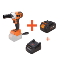 Cordless brushless 1/2 impact wrench kit with battery and charger EvoTools®