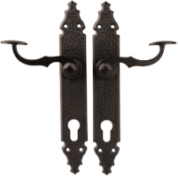 Rustic B Exterior Gate Handles with Backplate Y