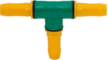 Plastic Tee with Hose Barb