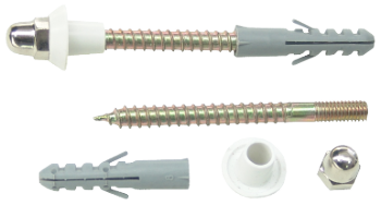 Toilet Fixing Screws Chrome (2 pcs)