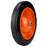 Solid Wheelbarrow Wheel P with Metal Rim, Straight Profile