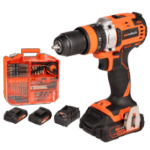 Brushless Impact Driver Kit with 2 Batteries and Accessories Max 20V POWER EvoTools®