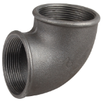 Black Elbow 90 Female Thread - Female Thread EvoSanitary®