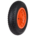 Pneumatic Wheelbarrow Wheel with Plastic Rim, Round Profile